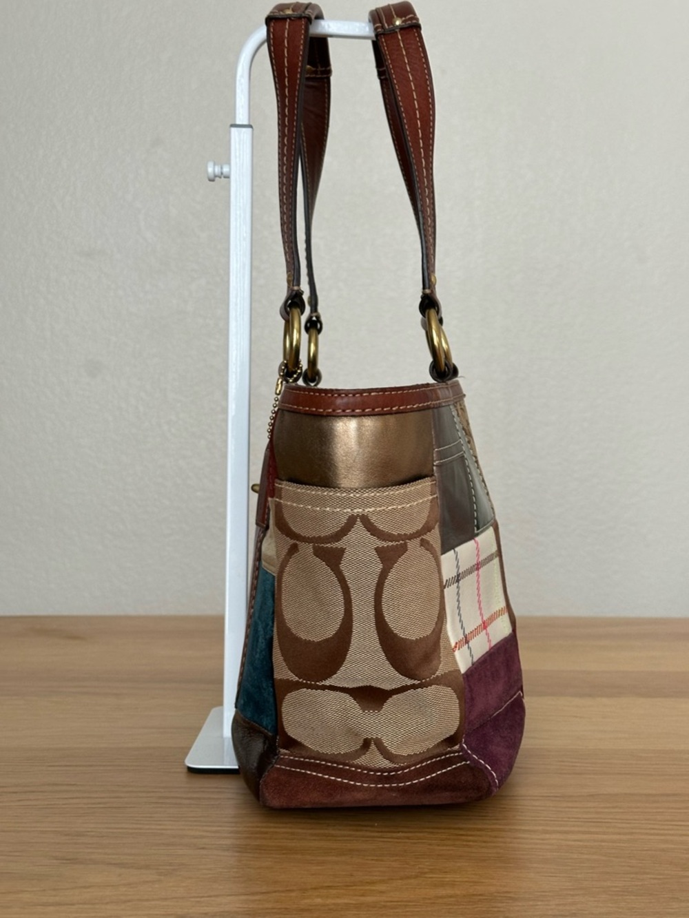 Coach Holiday Patchwork Gallery Bag - Picture 3 of 13